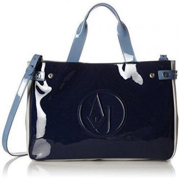 Armani Bolso asa de mano Azul Marino / Gris 27x12x40 cm