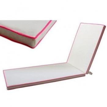 Cojín de tumbona beige para camping y jardín de poliéster Garden