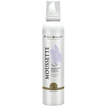 Moussete Champú Seco - Champú para Perros y Gatos - 250 ml - Ayuda a Limpiar y Desengrasar el Pelo de tu Mascota - Artículos de Higiene para Perros - IV San Bernard