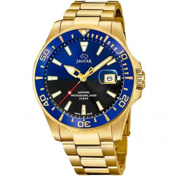 Reloj de Hombre Jaguar Executive J877/4 Acero Dorado con Esfera Azul