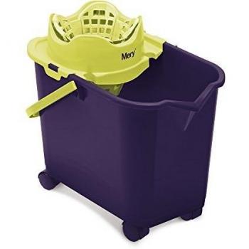 Mery, Morado y Lima, 28.5x43.5x42 cm Cubo Automático, Polipropileno