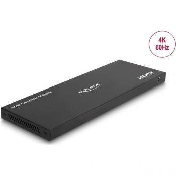 DELOCK 18654 - Divisor HDMI, 1x8 puertos, 4K/60 Hz