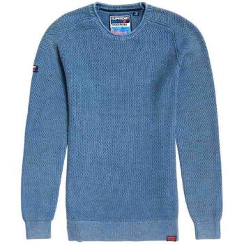 Superdry Jersey Garment Textured Azul para Hombre XL Azul