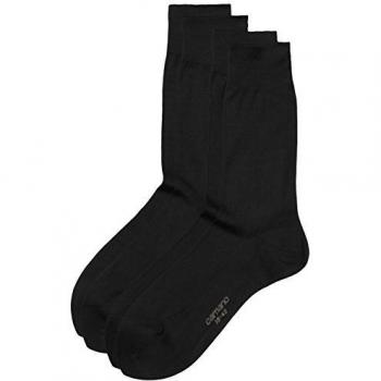 Camano - Calcetines opacas para hombre, pack de 2, talla 43-46, color negro 005
