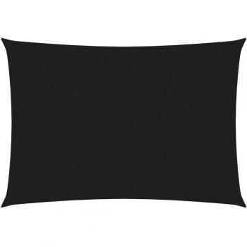 Toldo de vela HDPE negro 160 g/m² 2,5x3,5 m