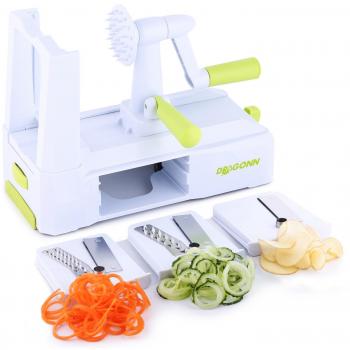 DRAGONN Spiralizer Cortador de Verdura en Espiral de 3 Cuchillas, Espiralizador de Verduras
