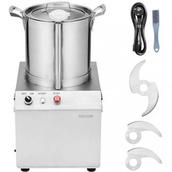 VEVOR 10L Food Processor and Vegetable Chopper - Food-Grade Stainless Steel with 2 Extra S-Curve Blades for Quick Chopping of Fruits and Vegetables