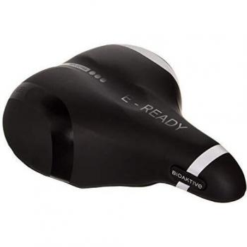 Selle San Marco Unisex - Sillín de Gel Reflectante City Bioaktive para Adultos, Negro Ahumado, S