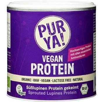 PURYA! proteína en polvo de altramuces dulces orgánicos, para batidos, ensaladas o mueslis, proteína vegana para el desarrollo muscular y el fitness, vegana y sin lactosa, 200g