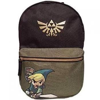 Nintendo Legend Of Zelda Legend Of Zelda Black Woods Boys Backpack, Unisex, Black/Green Mochila infantil 41 centimeters 20 Verde