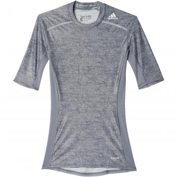 adidas Tf Chill Ss Camiseta de Manga Corta, Hombre, Gris/Blanco