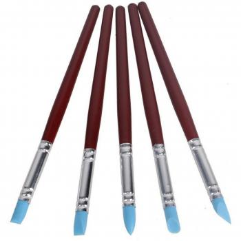 Portable que forma modelado bolígrafos Set limpie herramientas goma punta pinceles para formar la escultura de arcilla cerámica modelado de talla