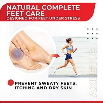 AXLETIC Crema Deportiva para Pies - Crema Urea para Deporte - Antiinflamatoria - Crema para el Cuidado de los Pies Secos y Agrietados - Crema con Urea Contra el Sudor y el Olor de los Pies - 100 ml