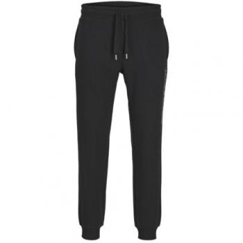 Jack & Jones - Pantalón jogger de algodón con cinturilla elástica, color negro, ajuste regular, talla M