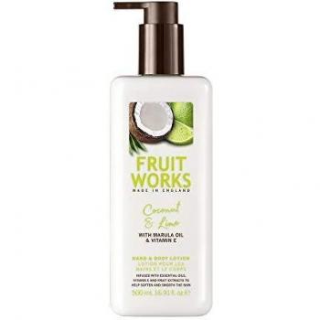 Fruit Works Coconut & Lime Cruelty Free & Vegan Hand & Body Lotion With Natural Extracts 1x 500ml