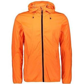 Flash Orange Softshell Jacket with Fixed Hood for Men - 3XL