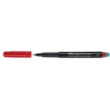 Rotulador Permanente Faber-Castell Multimark 0.4mm Rojo con Goma (10 Unidades)