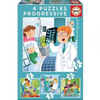 Educa - De Mayor Quiero Ser Conjunto de Puzzles Progresivos, Multicolor