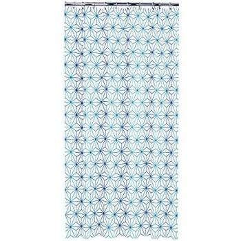 Sealskin Cortina de Ducha Triangles, 180 x 200 cm, Poliéster, Blanco y Azul