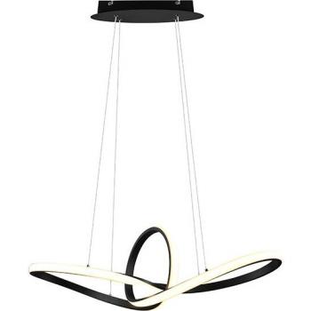 Lámpara colgante de diseño negro LED regulable en 3 pasos Levi - Trio Lighting Lámpara Colgante LED Regulable Negro L80 cm