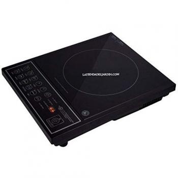 Placa de Inducción Portátil Suinga 40x32cm Cristal Negro 1000-2000W con Control Táctil y 8 Funciones de Cocinado