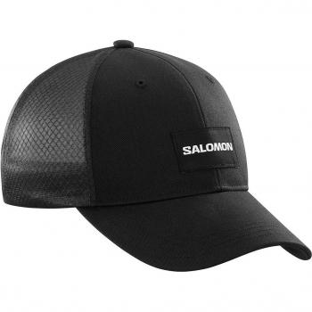 Gorra Trucker Curved Salomon Negra para Montaña
