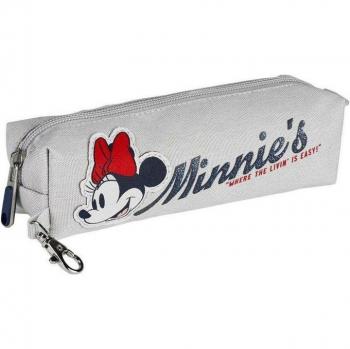 Estuche Portatodo Minnie Mouse Gris Claro Cerdá 5x5x20cm