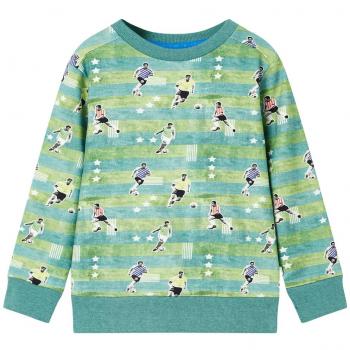Sudadera infantil verde claro melange 140