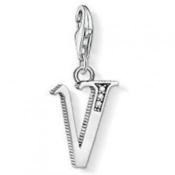 Colgante Charm Letra V de Plata con Circonitas Thomas Sabo