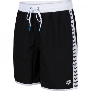 Bañador Corto Arena Icons Team Stripe para Hombre, Color Negro y Blanco, Talla XXL