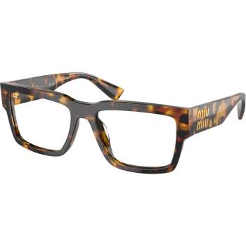 Miu Miu MU02XV VAU1O1 Women’s Squared Tortoiseshell Eyeglasses
