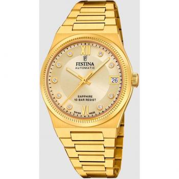 Reloj de Mujer Festina F20033/2 Swiss Made Automático Acero Dorado 10 Bar