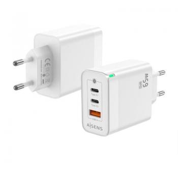 Cargador GaN de Pared 65W - 2xUSB-C/1xUSB-A - Blanco