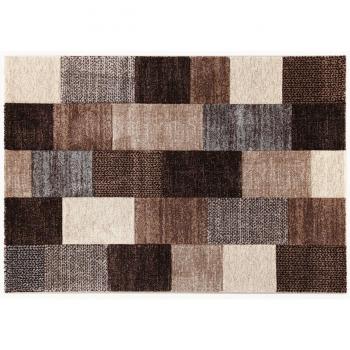 Alfombra Ray Beige y Marrón 230x160 cm