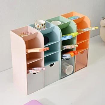 YUDOXN Organizador de escritorio para lápices, Lapiceros para Escritorio,Soporte para Bolígrafos, rotuladores, bolígrafos de gel, pinceles, Portalápices Escritorio.