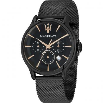 Reloj Cronógrafo de Cuarzo Maserati Epoca Hombre 42mm 10ATM Dial Negro R8873618013