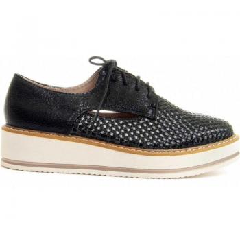 Zapato Oxford Para Mujer Montevita Claux 88183 Negro