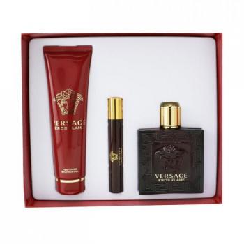 Versace Eros Flame Men's Gift Set: Eau De Parfum 100ml + Travel Spray 10ml + Shower Gel 150ml