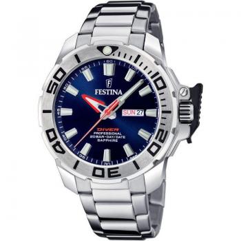 Reloj Festina The Originals F20665/1 para Hombre de Acero Plateado con Esfera Azul