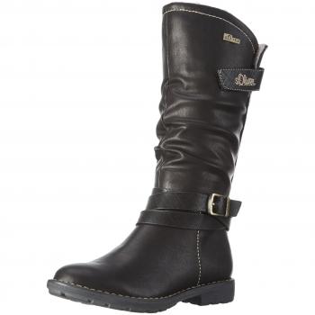 s.Oliver 46600 - Botas altas para niñas, color Negro