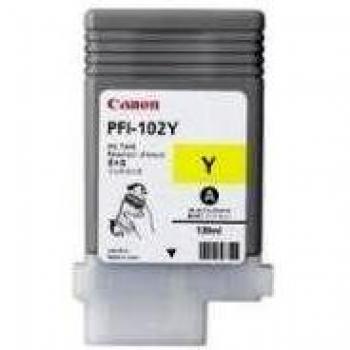 Cartucho de tinta amarillo Canon PFI-102Y (0898B001) 130ml para impresoras IPF 500, 600, 700 y 750