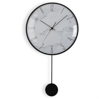 Reloj de Pared Versa Péndulo Metal Cristal Madera MDF 4,5 x 56 x 29 cm