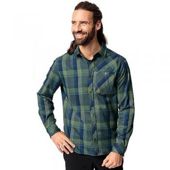 Vaude Camisa Manga Larga Neshan Iv - Camisa de montaña para hombre, color verde, talla L, diseño de manga larga, tejido ligero y transpirable, ideal para actividades al aire libre