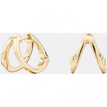 Pendientes Tribeca criolla de plata chapada en oro