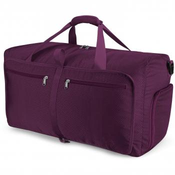Orangeck Plegable Ligera Bolsa de Viaje 60L, Agua Resistente Bolsas para Deportes Gimnasio Multiusos Grande Bolsos de Equipaje de Mano Weekender Empacable Bolsa para Hombres y Mujeres
