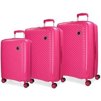 Movom Tokyo Juego de maletas Rosa 55/66/78 cms Rígida Polipropileno Cierre TSA 218L 4 Ruedas Dobles Equipaje de Mano