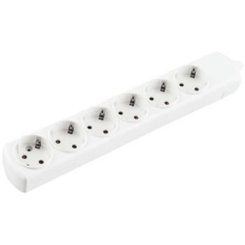 Base de 6 Tomas TTL Blanca Sin Cable