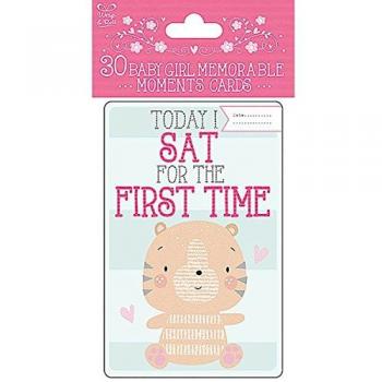 Lot de 30 cartes Moments Inoubliables pour bébé fille
