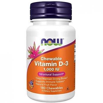 Now Foods Chewable Vitamin D3 1000 IU - 180 Tablets