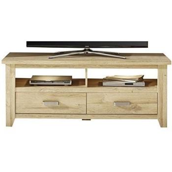 Lowboard Trendteam Canyon - Mueble de TV moderno, color marrón (roble viejo), 143 x 48 x 57 cm, con 2 compartimentos abiertos y 2 cajones